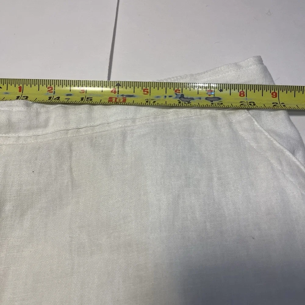 Visitor Linen Blend White Pants XXL Beach Coastal Vacation Resort